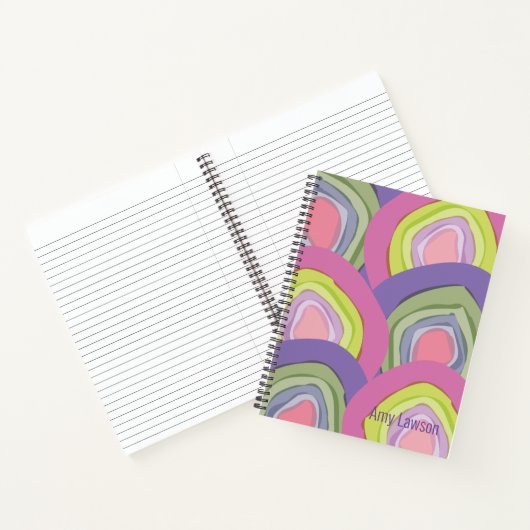 Moderne Abstrakte Aquarellfarbe Notizblock (Innenseite)