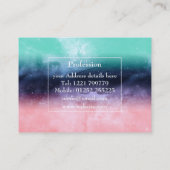 Moderne abstrakte Aquarellfarbe Visitenkarte (Rückseite)