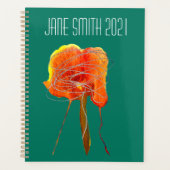 Moderne abstrakte Aquarellfarben Blume florfarbig Planer (Vorderseite)