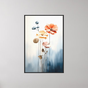 Moderne Abstrakte Aquarellfarben Blume Malerei Leinwanddruck