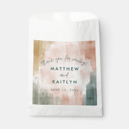 Moderne Abstrakte Aquarellfarben Hochzeit im Herbs Geschenktütchen