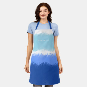 Moderne Abstrakte Aquarelltöne Individuelle Name Schürze