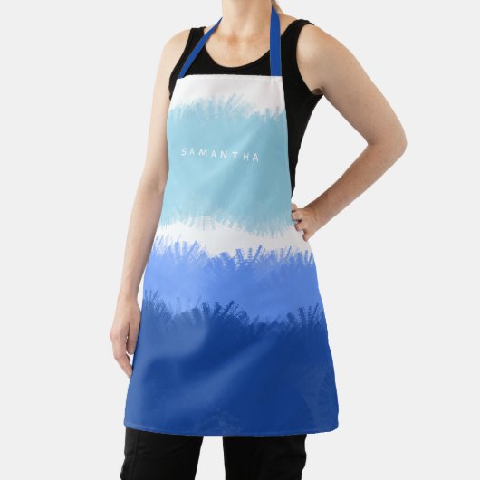 Moderne Abstrakte Aquarelltöne Individuelle Name Schürze (InSitu)