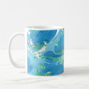 Moderne Abstrakte Art Blue Green Template Elegant Kaffeetasse