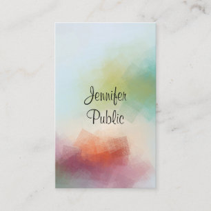 Moderne Abstrakte Art Typografie Trendy Vertical Visitenkarte