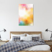 Moderne Abstrakte Artwork Blau Gelb Rot Leinwanddruck (Insitu (Schlafzimmer))