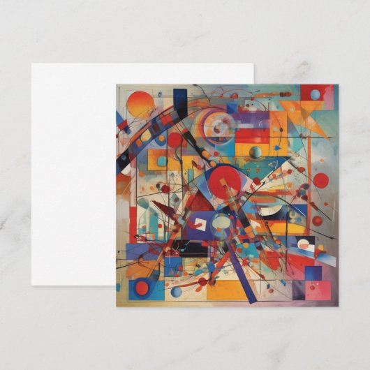 Moderne Abstrakte Artwork-Flachkarte (Vorne/Hinten)