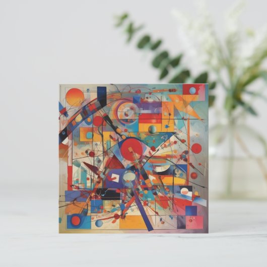 Moderne Abstrakte Artwork-Flachkarte (Stehend Vorderseite)