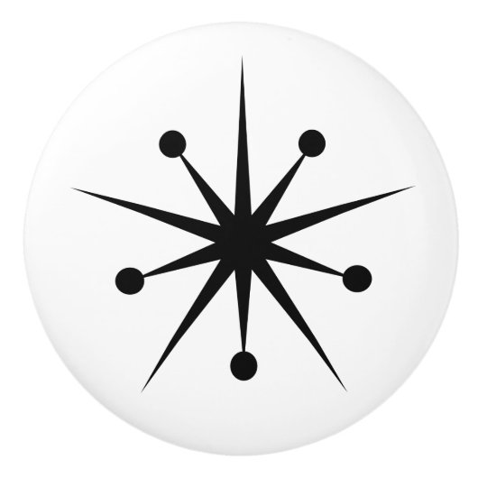 Moderne Abstrakte atomare MCM-Sternexplosion im Mi Keramikknauf (Vorderseite)