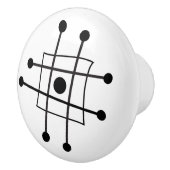 Moderne Abstrakte Atomkunst des Mitteljahrhunderts Keramikknauf (Rechts)