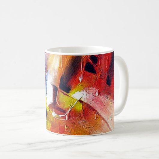 Moderne Abstrakte Ausdrucks-Malvorlage Kaffeetasse (VorderseiteRechts)