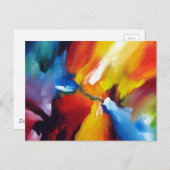 Moderne Abstrakte Ausdrucks-Malvorlage Postkarte (Vorne/Hinten)