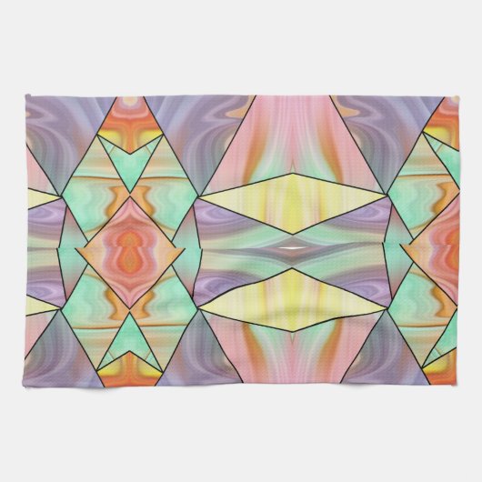 Moderne Abstrakte Barockkunst Geschirrtuch (Horizontal)