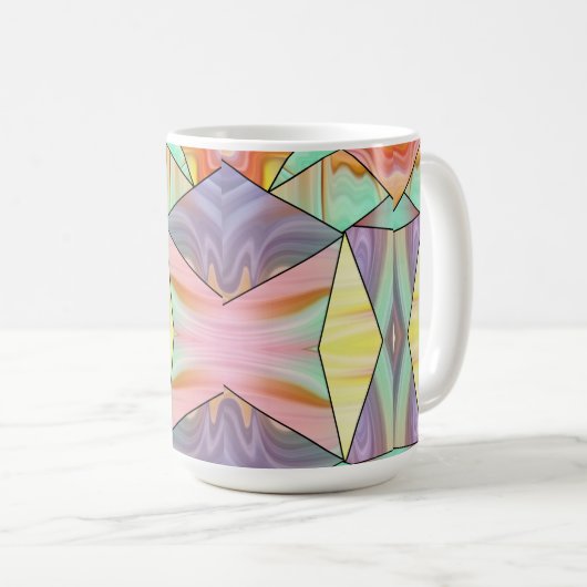 Moderne Abstrakte Barockkunst Kaffeetasse (VorderseiteRechts)
