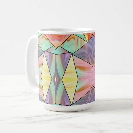 Moderne Abstrakte Barockkunst Kaffeetasse (Vorderseite Links)