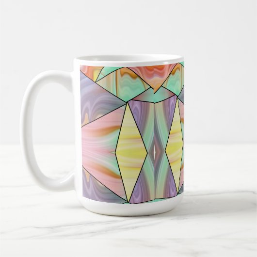 Moderne Abstrakte Barockkunst Kaffeetasse (Links)