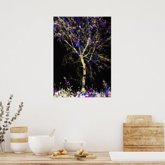 Moderne abstrakte Baum Poster (Küche)