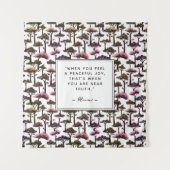 Moderne Abstrakte Baumkunst Inspiration Rumi Zitat Wandteppich (Vorderseite)