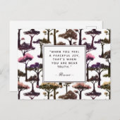 Moderne Abstrakte Baumkunst Inspiriere Friedensang Postkarte (Vorne/Hinten)