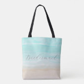 Moderne Abstrakte Beach Bridesmaid Tasche (Rückseite)