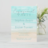 Moderne Abstrakte Beach Wedding Party Einladung (Stehend Vorderseite)