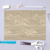 Moderne, Abstrakte Beige Wirbel - Marmormuster Seidenpapier (Handwerk)