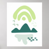 Moderne Abstrakte Bergseen Szene Poster (Vorne)