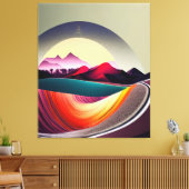 Moderne Abstrakte Bergwelt Minimalistisch Leinwanddruck (Insitu (Wohnzimmer))