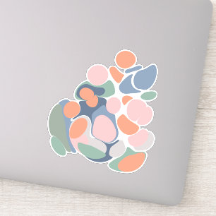 Moderne abstrakte Bio Form-Kunst in der erdigen Aufkleber