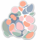 Moderne Abstrakte Bio Formen Kunst, Dichtung und M Aufkleber (Vorderseite)