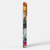 Moderne, abstrakte Blätter & kundenspezifische Mon Case-Mate iPhone Hülle (Rückseite / Rechts)