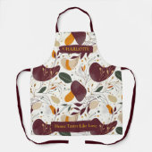 Moderne Abstrakte Blätter mit Personalisiertem Nam Schürze (Vorderseite)