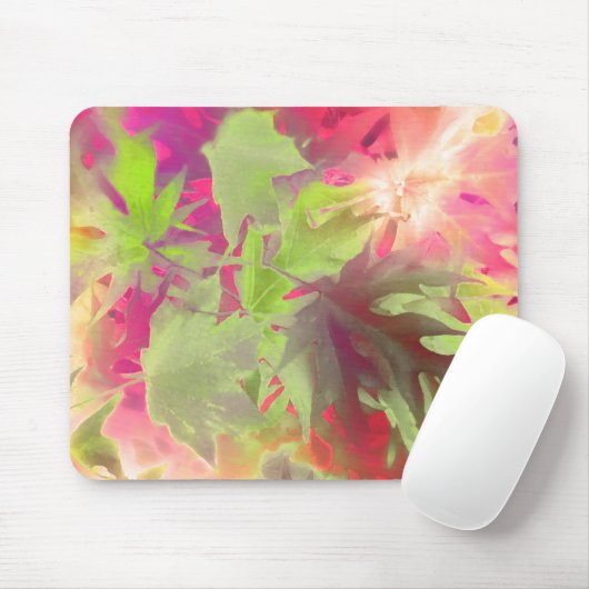 Moderne Abstrakte Blätter Mousepad (Mit Mouse)