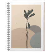 Moderne abstrakte Blätter Notizblock (Vorderseite)