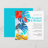 Moderne Abstrakte Blätter Tropische Hochzeiten lad (Vorne/Hinten)