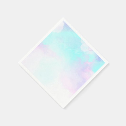 Moderne Abstrakte Blau- und Lila Wasserfarbe Serviette (Ecke)