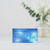 Moderne abstrakte blaue Büro-Geschäfts-Karte Visitenkarte (Stehend Vorderseite)