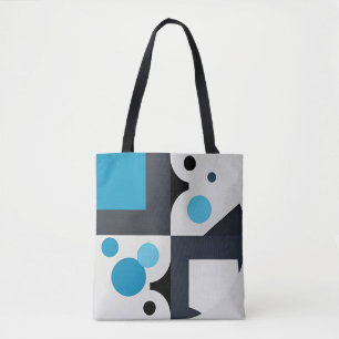 Moderne abstrakte blaue Glow ✨ Geometrische künstl Tasche