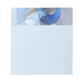 Moderne abstrakte blaue graue Fractal-Kunstgrafik Notizblock