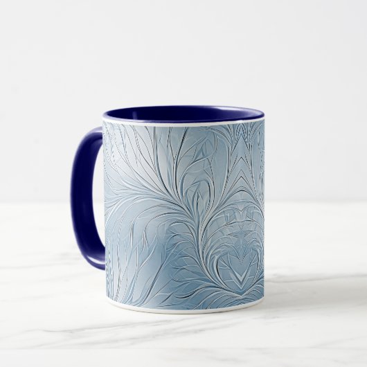 Moderne Abstrakte Blaue Kaffeetasse (Vorderseite Links)