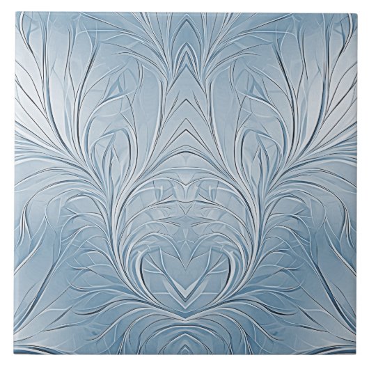 Moderne Abstrakte blaue Keramik Tile Fliese (Vorderseite)