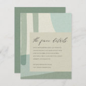 MODERNE ABSTRAKTE BLAUE KÜNSTLERISCHE WEDERINFORMA BEGLEITKARTE (Vorne/Hinten)