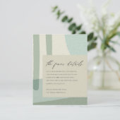 MODERNE ABSTRAKTE BLAUE KÜNSTLERISCHE WEDERINFORMA BEGLEITKARTE (Stehend Vorderseite)