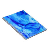 Moderne Abstrakte blaue Lila Alkoholtink Malerei Notizblock (Rechte Seite)