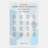 Moderne Abstrakte blaue Minimalistische Kunsthochz Acrylschild (Vorderseite)