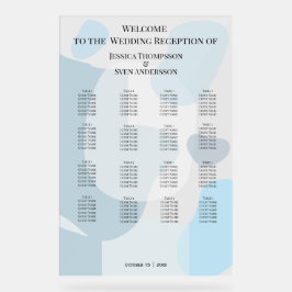 Moderne Abstrakte blaue Minimalistische Kunsthochz Acrylschild