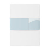 Moderne Abstrakte blaue Minimalistische Kunsthochz Einladungsbanderole (Rückseitenbeispiel)