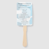 Moderne Abstrakte blaue Minimalistische Kunsthochz Fächer (Vorderseite)