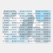 Moderne Abstrakte blaue Minimalistische Kunsthochz Geschenkpapier Set (Vorderseite 3)