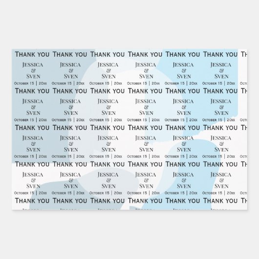 Moderne Abstrakte blaue Minimalistische Kunsthochz Geschenkpapier Set (Vorderseite)